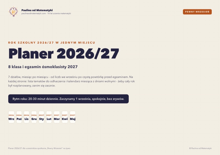 Planer 2026/27 na 8 klasę